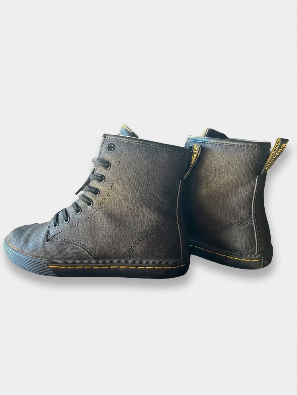 LIKE NEW Dr. Martens Sheridan Matte Black 8-Eye Boots Women's 6 Punk Shoes NWOT